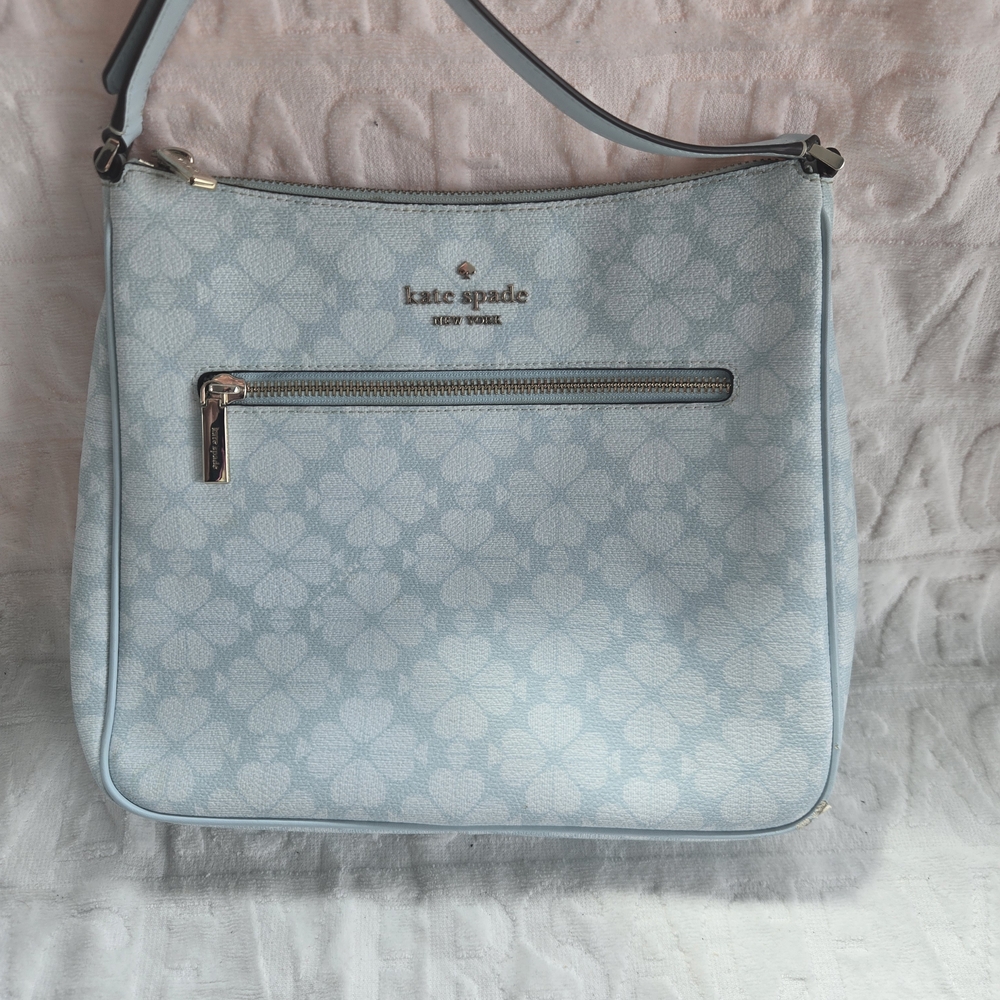 Kate Spade Light Blue Floral Shoulder Bag